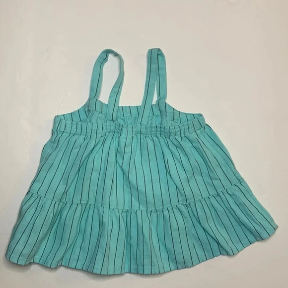 Okie Dokie Toddler Girls Linen Tank Top 2T Aqua - Picture 2 of 6
